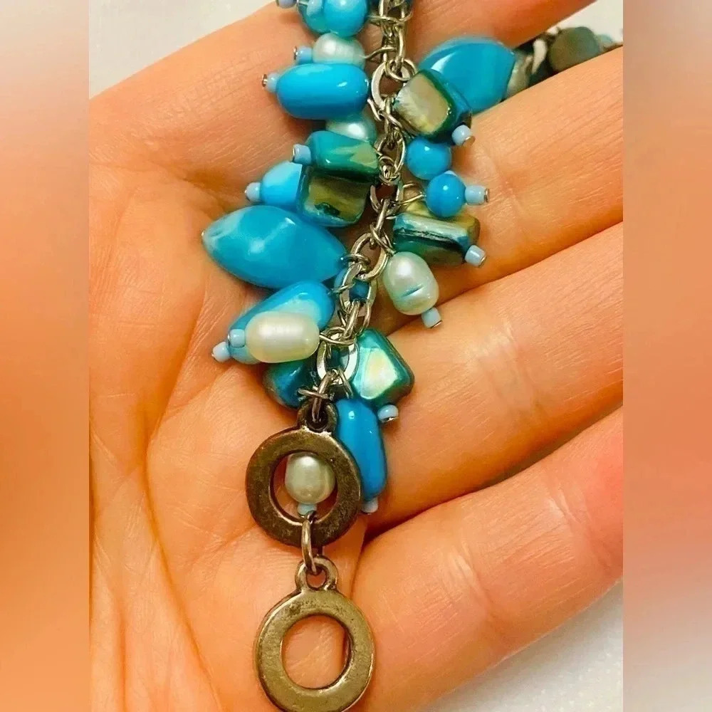 🏵️ Almost vintage jewelry set of bracelet and earrings 🏵️ handmade by me ! - Picture 4 of 5